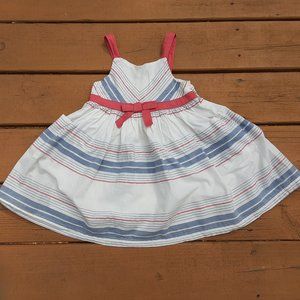 GENUINE KIDS FROM OSH KOSH - GIRLS' RED/WHITE/BLUE STRIPED DRESS